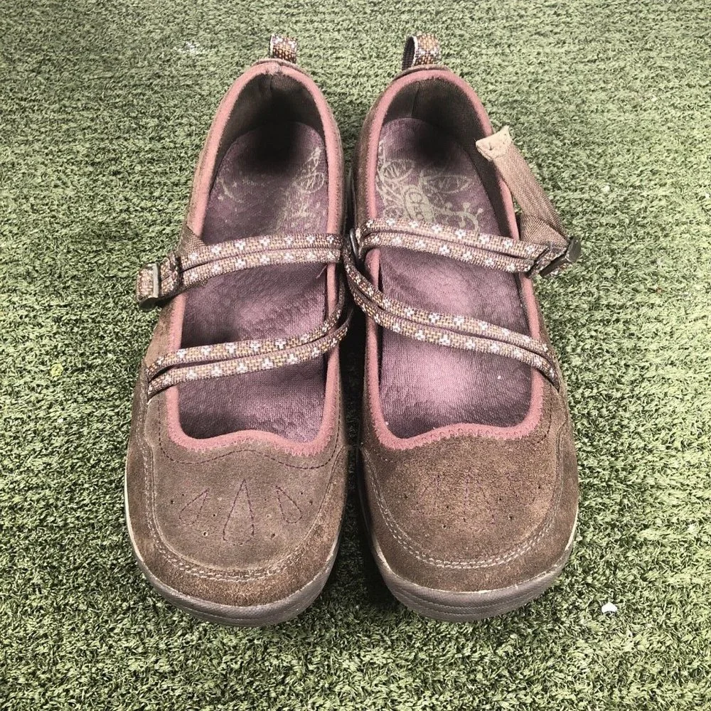 Chaco Womens Petaluma Mary Jane Shoes Coffee Bean Perforated Buckle Leather 9.5 - Picture 4 of 8